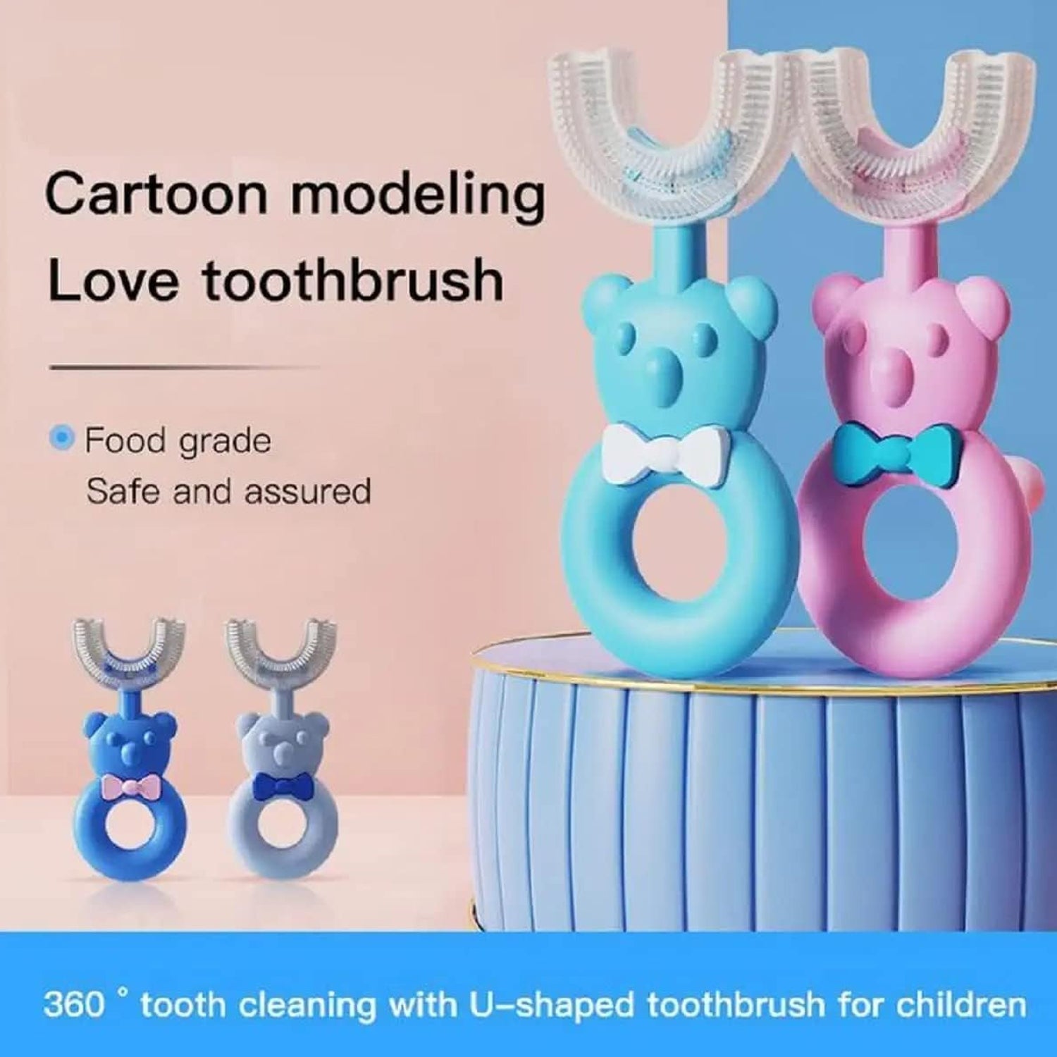 Baby Bear U-shaped Toothbrush Silicone Brush Head (1 Pc) Baby Bear U-shaped Toothbrush Silicone Brush Head (1 Pc)